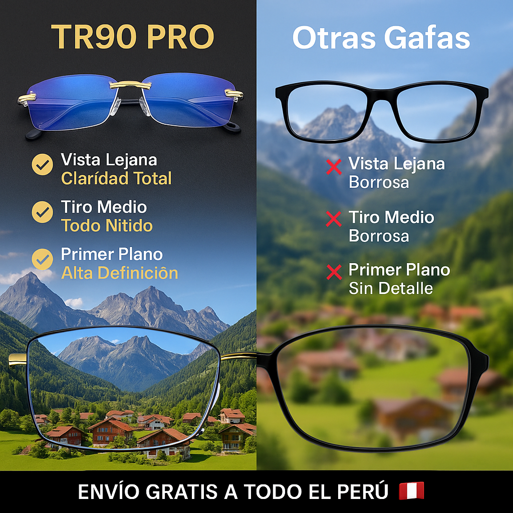 2x1 Lentes TR90 de Titanio con Visión Clara y Protección para Pantallas